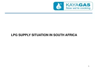 LPG SUPPLY SITUATION IN SOUTH AFRICA
