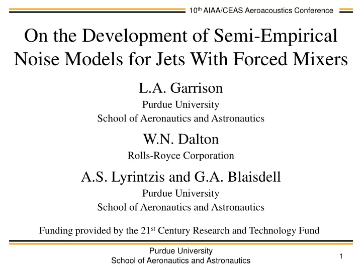 on the development of semi empirical noise models for jets with forced mixers