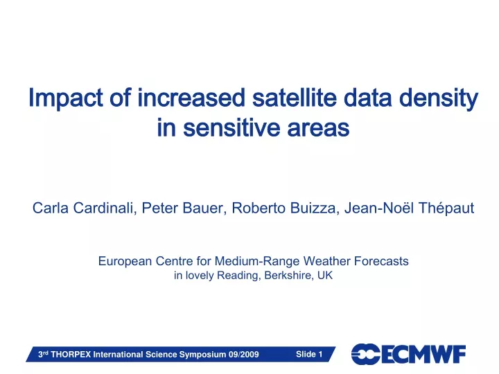 impact of increased satellite data density