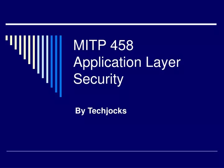 mitp 458 application layer security