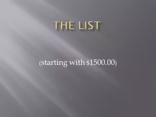 The list