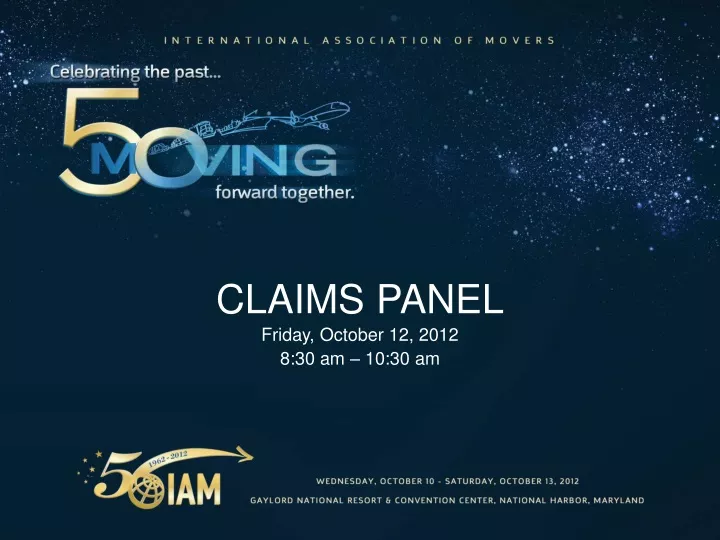 claims panel friday october 12 2012