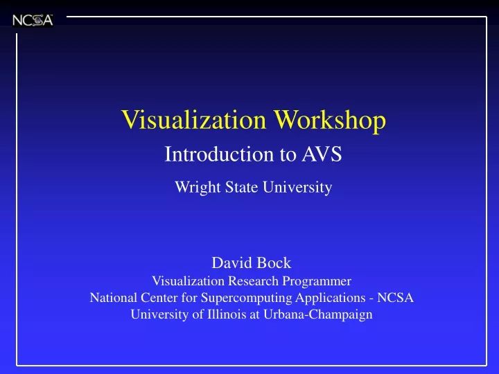 visualization workshop