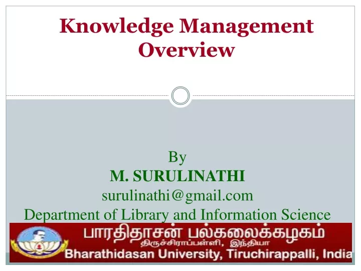 knowledge management overview