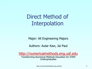 Direct Method of Interpolation
