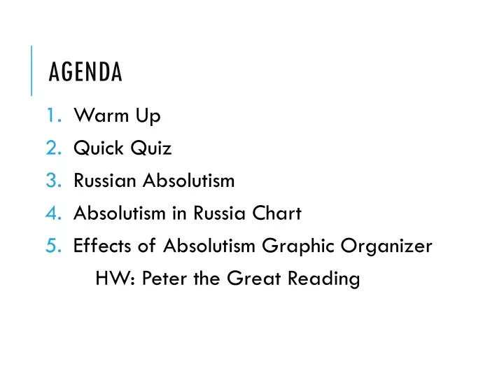 agenda