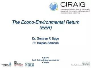 The Econo-Environmental Return (EER)
