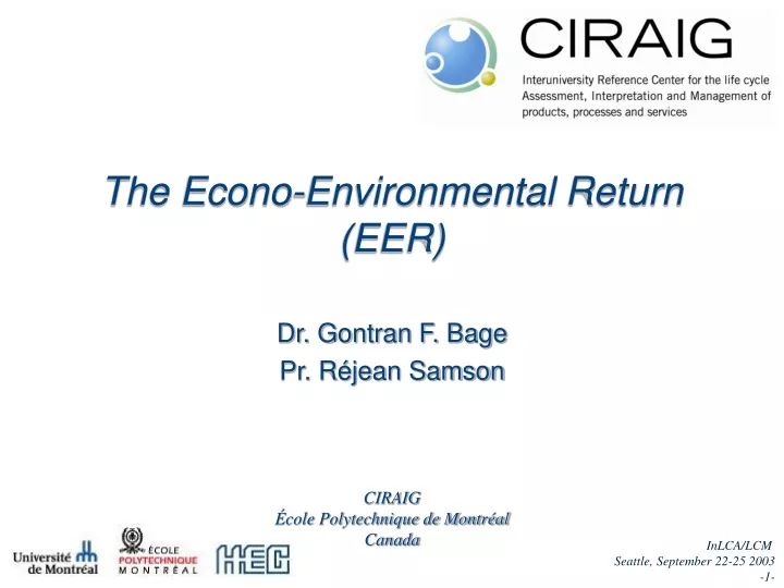 the econo environmental return eer