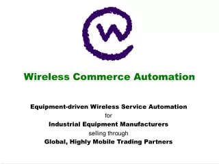 Wireless Commerce Automation