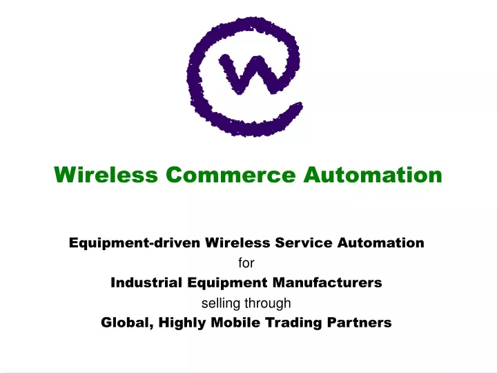 wireless commerce automation