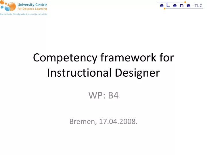 competency framework for instructional designer