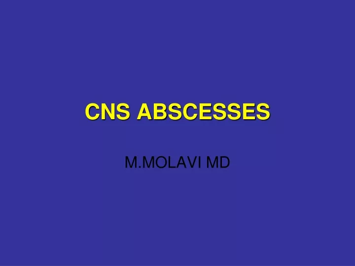 cns abscesses