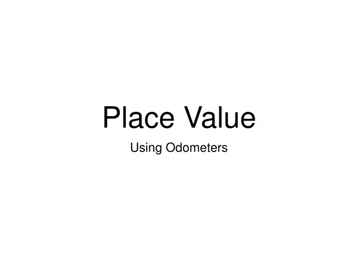 place value