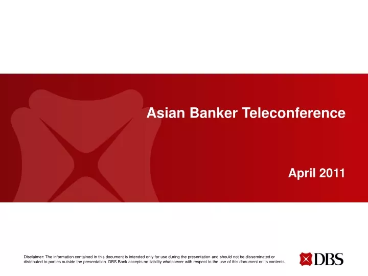 asian banker teleconference april 2011