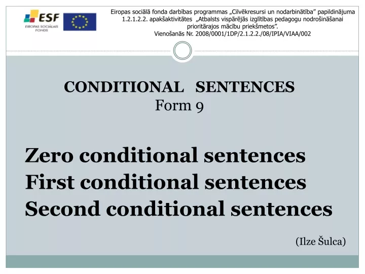 conditional sentences form 9