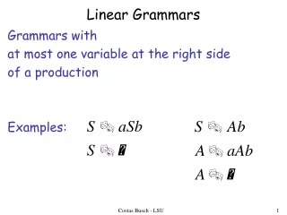 Linear Grammars