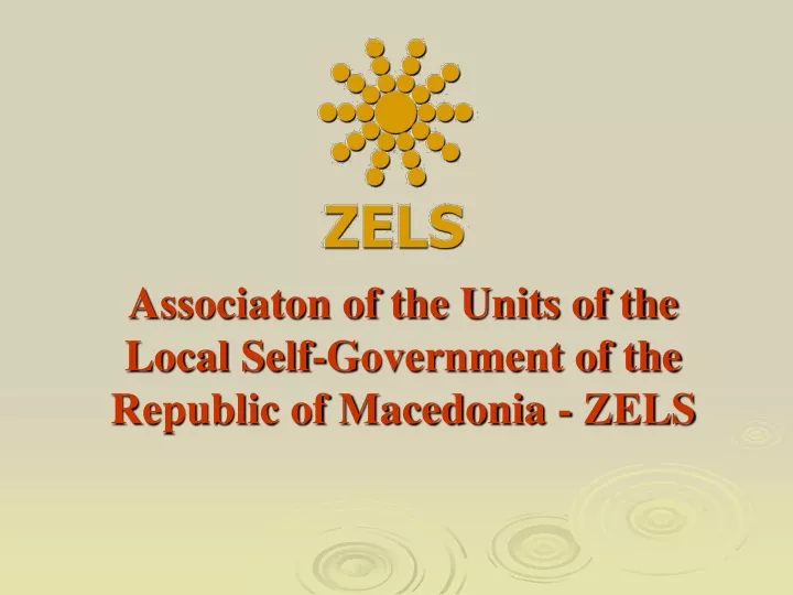 associaton of the units of the local self government of the republic of macedonia zels