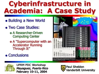 Cyberinfrastructure in Academia:  A Case Study