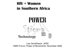 Lisa VeneKlasen, JASS AWID Forum, Power of Movements, November 2008