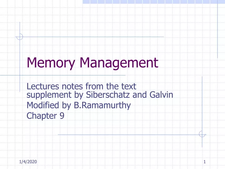 memory management
