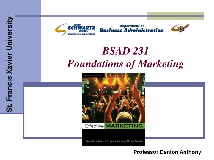 bsad 231 foundations of marketing