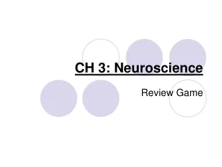 CH 3: Neuroscience