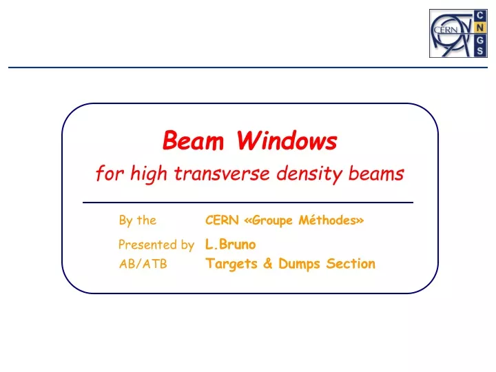 beam windows for high transverse density beams