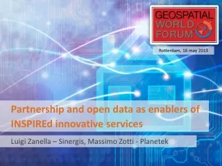 Partnership and open data as enablers of INSPIREd innovative services