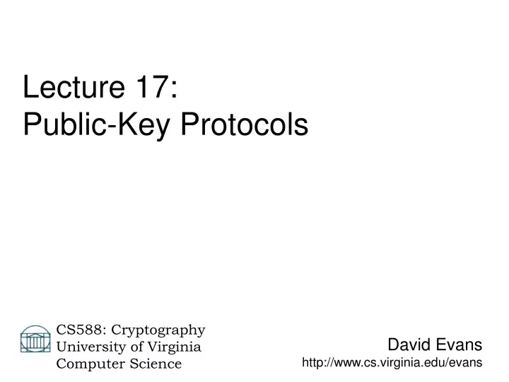 david evans http www cs virginia edu evans