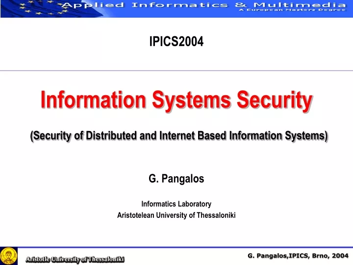 ipics2004 information systems s ecurity s ecurity