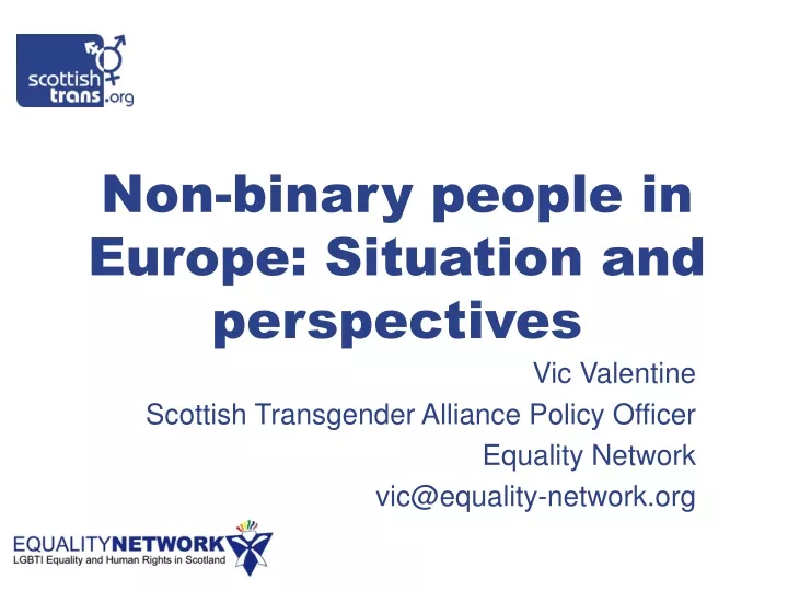 non binary people in europe situation and perspectives