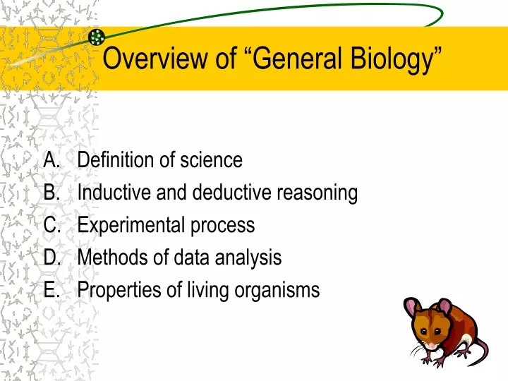 overview of general biology