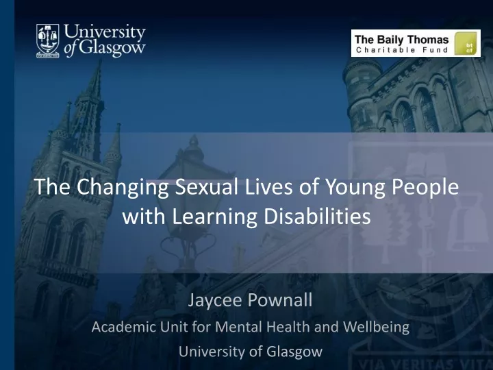the changing sexual lives of young people with learning disabilities