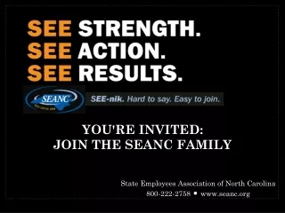 You're Invited: Join the SEANC Family