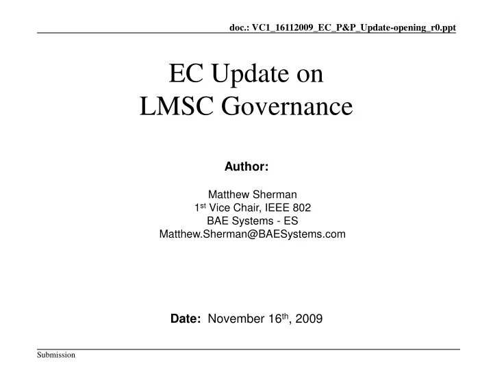 ec update on lmsc governance