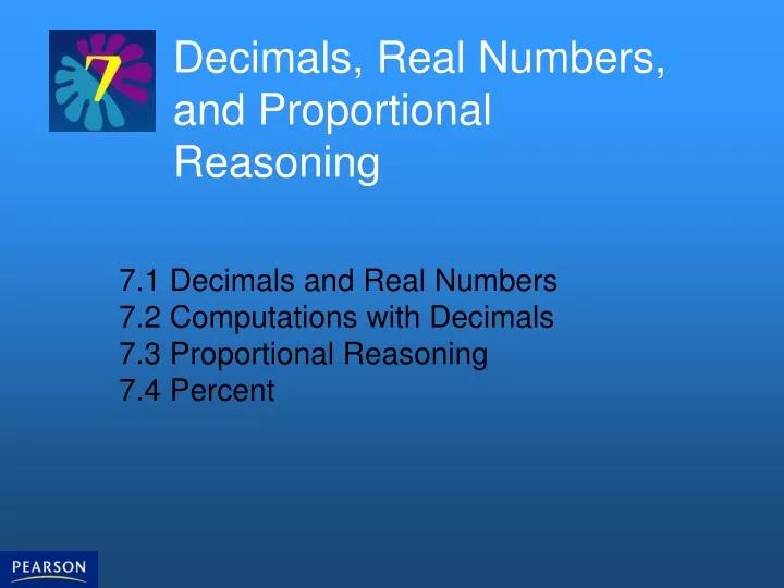 decimals real numbers and proportional reasoning
