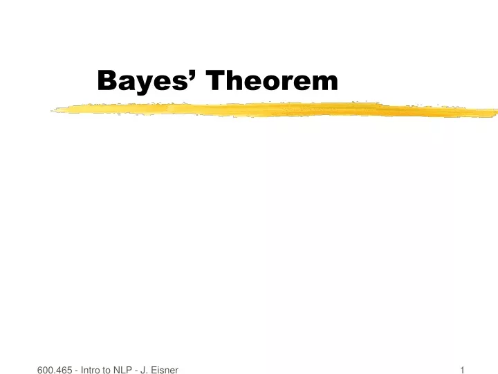 bayes theorem