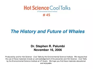 The History and Future of Whales