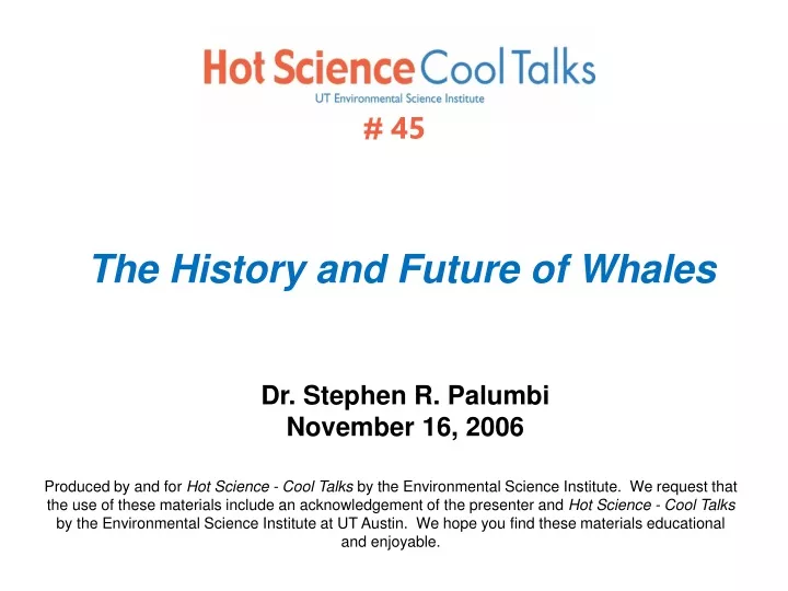 the history and future of whales