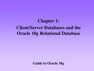 Guide to Oracle 10 g