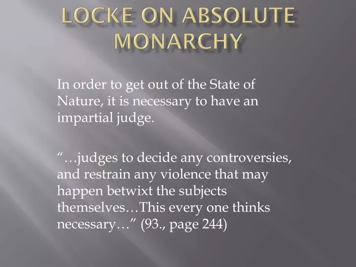 locke on absolute monarchy