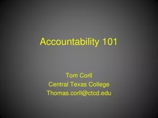 Accountability 101