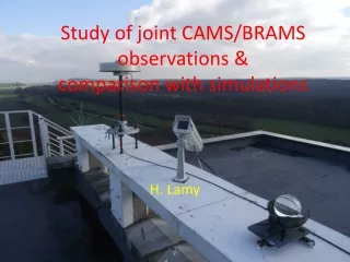 Study of joint CAMS/BRAMS observations &amp; comparison with simulations