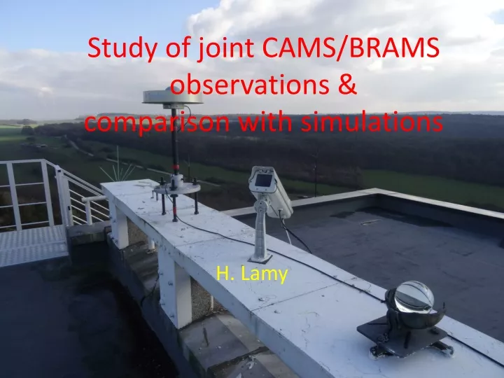 study of joint cams brams observations comparison with simulations