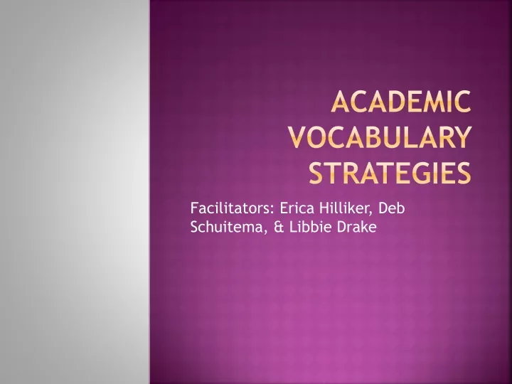 academic vocabulary strategies