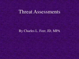 Threat Assessments