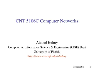 CNT 5106C Computer Networks