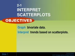 2-1 INTERPRET SCATTERPLOTS