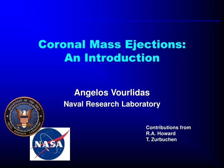 coronal mass ejections an introduction