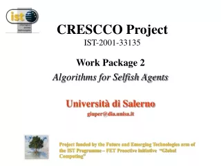 CRESCCO Project IST-2001-33135